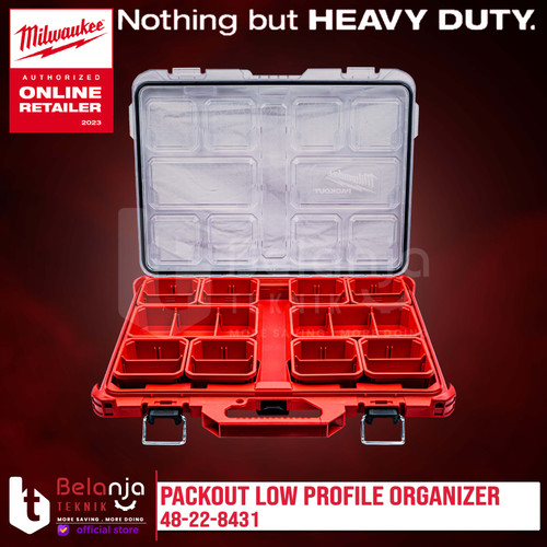 Milwaukee Packout Low Profile Organizer Kotak Box Aksesoris 48-22-8431