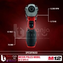 Milwaukee Polisher M12 BPS-0 Mesin Poles Mobil Baterai Set 12 V 2 AH
