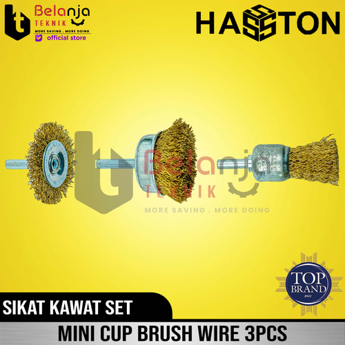 Hasston Prohex Sikat Kawat Gerinda 3 Pcs 3450-101 Cup Brush Wire