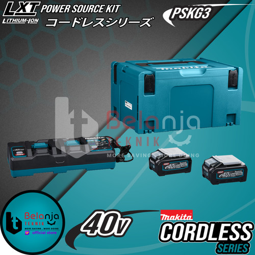 Makita Power Source Kit PSKG3 Baterai BL4040 40V + Charger + Makpac