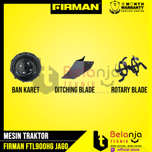 Firman Mesin Traktor FTL 900 HG Tiller Tanah Basah Kering FTL900 Jago
