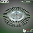 Ryu Twist Knot Twisted 8 Inch Sikat Kawat Piring Kepang 8" 0.5 MM