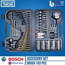 Bosch Accessory Set 103 PCS Toolkit Mata Bor dan Obeng Set Titanium