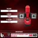 Milwaukee Led Utility Bucket Light M18 UBL-0 Lampu Kerja Set 18V 5 AH