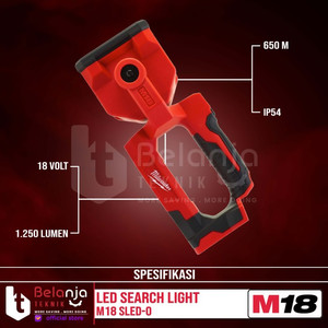 Milwaukee Led Search Light M18 SLED-0 Lampu Senter Kerja 18V Unit Only