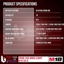 Milwaukee Task Led Area Light M18 TAL-0 Lampu Kerja Portable SET 18V