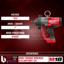Milwaukee High Torque Wrench M18 ONEFHIWF1-0X Pembuka Baut 1In SET 18V