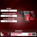 Milwaukee Rotary Hammer Cordless Sds M18 FHPX-0 Bor Tembok 32 MM Set