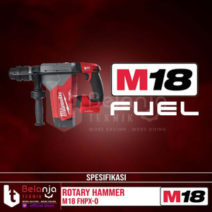 Milwaukee Rotary Hammer Cordless Sds M18 FHPX-0 Bor Tembok 32 MM 18 V