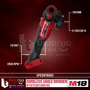 Milwaukee Angle Grinder M18 FSAG100X-0X Gerinda Baterai 4 Inch 18 Volt