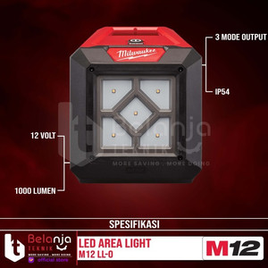 Milwaukee Led Area Light M12 AL-0 Lampu Senter Kerja Set 12 Volt 2 AH