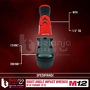 Milwaukee Right Angle Impact Wrench 1/2 In M12 FRAIWF12-0 Set 12 V 6AH