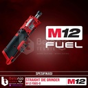 Milwaukee Gerinda Baterai M12 FDGS-0 Straight Die Grinder Set 12 V 6Ah