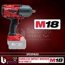 Milwaukee Impact Wrench Baterai M18 FHIWF12 Sock 1/2 Inch Set 18 V 8AH