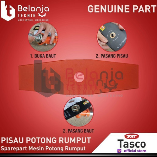 Tasco Brush Cutter Blade 30 CM Mata Pisau Potong Rumput Gendong Orange