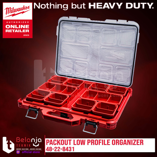 Milwaukee Packout Low Profile Organizer Kotak Box Aksesoris 48-22-8431