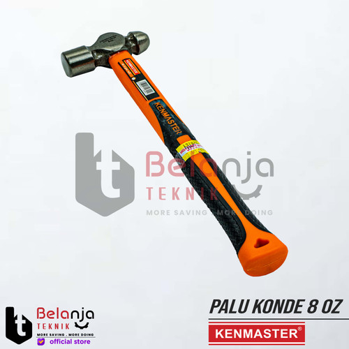 Kenmaster Palu Konde 8 Oz Ballpoint Hammer Gagang Fiber Palu Martil