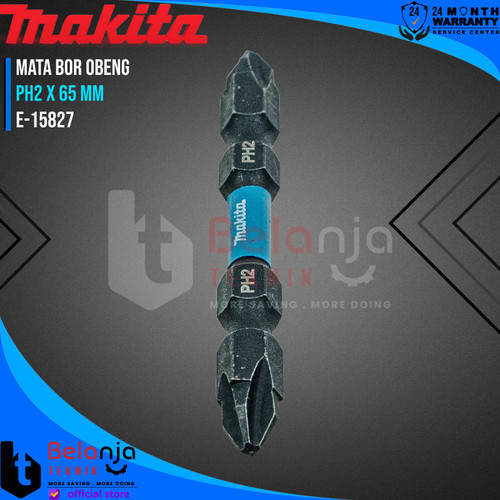 Makita Mata Bor Obeng Plus PH2 X 65 MM Impact Screw Bit PH 2 E-15827