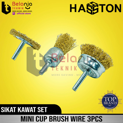 Hasston Prohex Sikat Kawat Gerinda 3 Pcs 3450-101 Cup Brush Wire