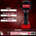 Milwaukee Impact Wrench Baterai 3/4 In M18 ONEFHIWF34-0X Set 18 V 8 Ah