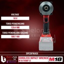 Milwaukee Impact Wrench Baterai M18 FHIWF12 Sock 1/2 Inch Set 18 V 8AH