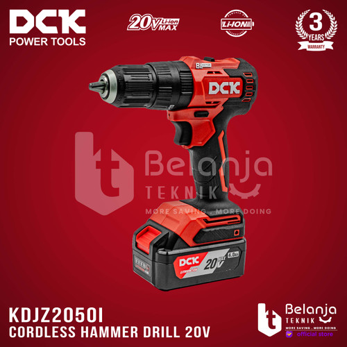 DCK Cordless Hammer Drill KDJZ2050iDM 20V Bor Impact Baterai KDJZ2050i