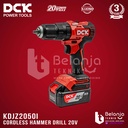 DCK Cordless Hammer Drill KDJZ2050iDM 20V Bor Impact Baterai KDJZ2050i