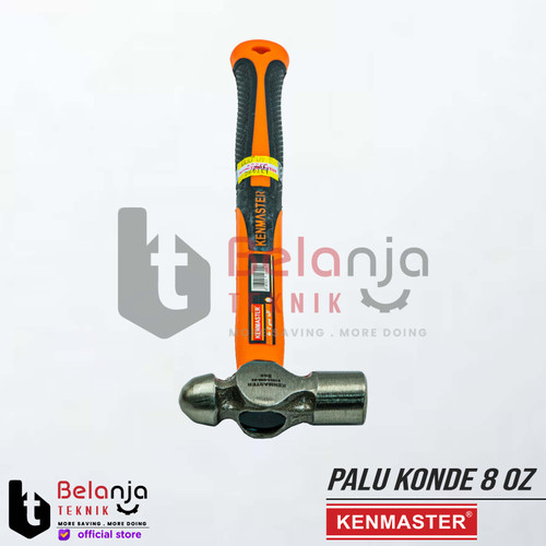 Kenmaster Palu Konde 8 Oz Ballpoint Hammer Gagang Fiber Palu Martil