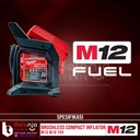 Milwaukee Brushless Compact Inflator M12 BI-0 12V Pompa Baterai 120PSI