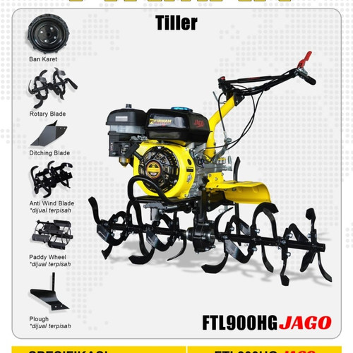 Firman Mesin Traktor FTL 900 HG Tiller Tanah Basah Kering FTL900 Jago
