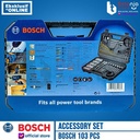 Bosch Accessory Set 103 PCS Toolkit Mata Bor dan Obeng Set Titanium