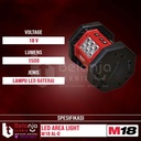 Milwaukee Led Area Light M18 AL-0 Lampu Kerja Portable Set 18V 5 AH