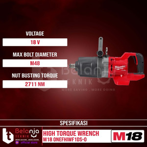 Milwaukee High Torque Wrench M18 ONEFHIWF1DS-0 Pembuka Baut 1 Inch 18V