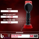 Milwaukee Blind Riveting M18 FRT-0X Rivet Gun Baterai 18V Unit Only