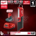 Milwaukee Led Stick Light M12 SL-0 Lampu Kerja Portable Set 12 V 4 AH