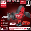 Milwaukee Compact Hackzall Reciprocating M12 CHZ-0 Gergaji Set 12V 4AH