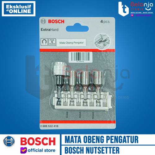 Bosch Mata Obeng Extra Hard Pick Click Nutsetter 4 PCS Baut Roofing