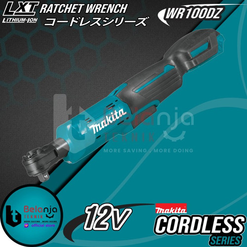 Makita Ratchet Baterai Cordless WR100DZ Rachet Sock 12V Socket Sok SET
