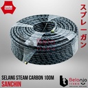 Sanchin Selang Mesin Sanchin Steam 100 Meter Selang Carbon Hitam 100M 100 M
