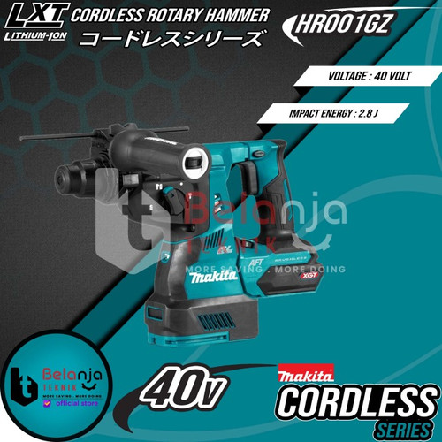 Makita Mesin Bor Beton Baterai HR001GZ Cordless Rotary Hammer Set 40V