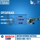 Mesin Gerinda Tangan Baterai Bosch GWS 18V-8 4 Inch Set X2 Charger Battery 4 AH 18V