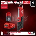 Milwaukee Led Stick Light M12 SL-0 Lampu Kerja Portable Set 12 V 2 AH