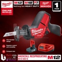 Milwaukee Compact Hackzall Reciprocating M12 CHZ-0 Gergaji Set 12V 4AH
