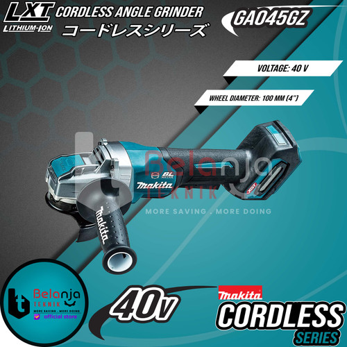 Makita Cordless Angle Grinder GA045GZ Gerinda Tangan 4 Inch 40V X-LOCK