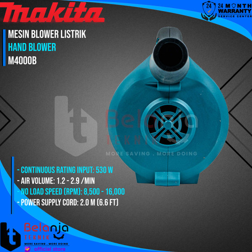 Makita Mesin Blower Listrik M 4000 B 530 Watt Hand Blower M4000B