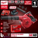 Milwaukee Mesin Hand Blower Cordless M18 BBL-0 Baterai SET 18V 5 Ah