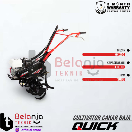 QUICK CAKAR BAJA SET HONDA GX 200 6.5 HP CULTIVATOR
