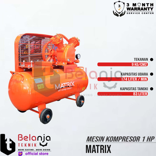Matrix Mesin Kompresor Angin 1 HP Dinamo Xinyu 1 HP 1 Phase 4 P