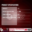 Milwaukee Compact Hackzall Reciprocating M12 CHZ-0 Gergaji Set 12V 2AH