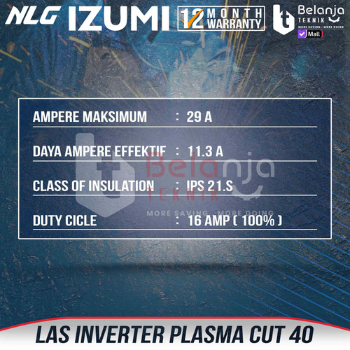 Izumi Mesin Plasma Cut 40 Trafo Las Listrik Cutting Welding Machine